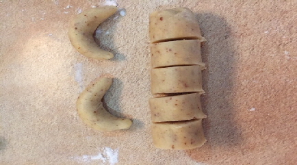 Teig form Vanillekopferlf